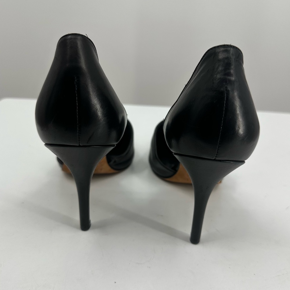 Vince Claire d'Orsay Pump Black Leather Womens 11 Pointed Toe 3.5" Heel - Picture 6 of 11
